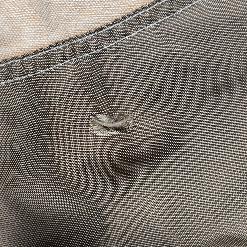 Vintage Carhartt Hunting Pants Mens 42x32 Tan Canvas Brush Guard Made in USA - Picture 7 of 14
